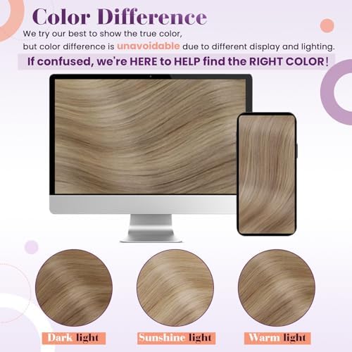 LaaVoo Clip In Hair Extensions, Blonde Highlights, 18 Inch 5Pcs 80g - Image 4
