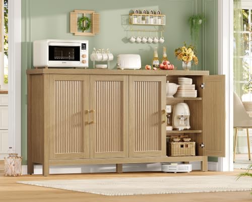 usikey 63" Buffet Cabinet with Storage & 4 Adjustable Shelves - Image 3