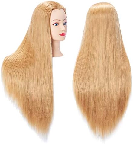 Hairingrid 26"-28" Mannequin Head Synthetic Fiber Hair Training Manikin by Hairingrid