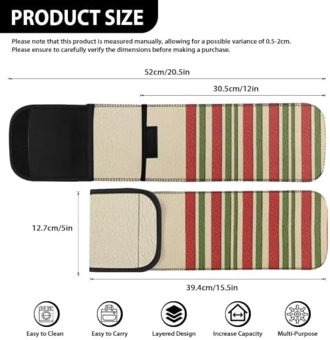 Flashideas Christmas Stripes Curling Iron Holder Heat Resistant Neoprene Curling Iron Cover Bag with Pocket Curling Iron Organizers and Storage for Hair Straightener, Curling Iron, Flat Iron - Image 6