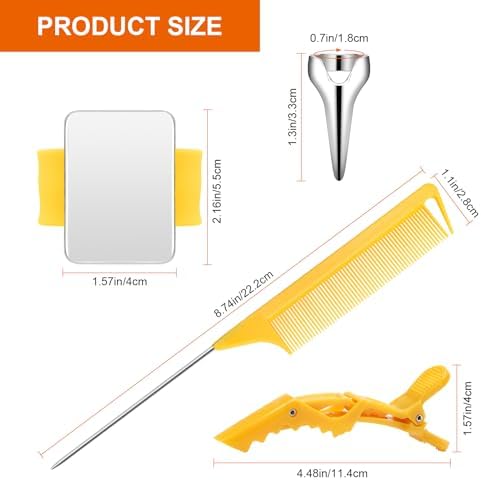 17 PCS Hair Parting Tools Set Square, Coldairsoap Stitch Braid Tool Finger - Image 2