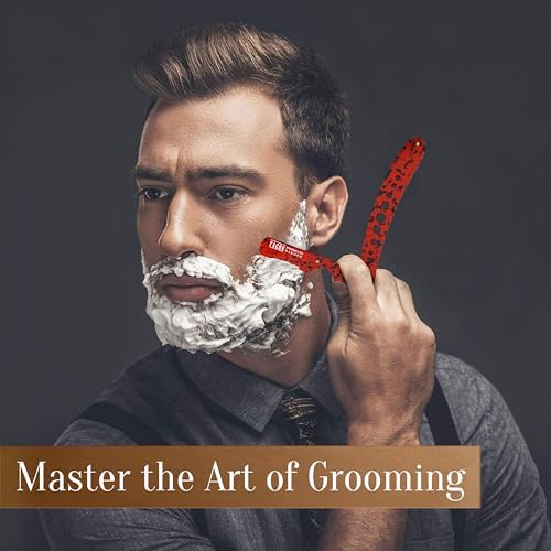 Facón Straight Razors for Men - Professional Barber Straight Edge Razor Kit with 100 Blades, Classic Stainless Steel Barbero Shaver for a Smooth & Precise Shave, Premium Barber Razor for Men's Shaving - Image 4