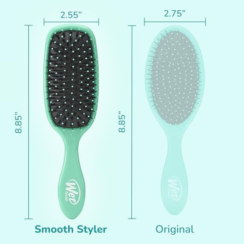 Wet Brush Shine Enhancer, Aqua, Natural Boar Bristles with Ultra-Soft IntelliFlex Technology, Leaves Hair Shiny and Smooth, Detangling Brush for All Hair Types, For Women, Men, Wet & Dry Styling - Image 5