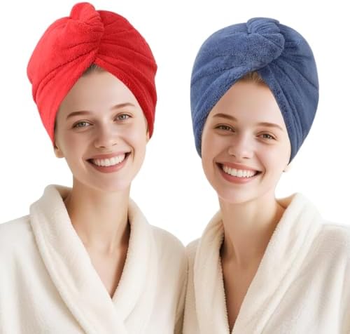 Microfiber Hair Drying Towel Wrap,Hair Turbans Towel for Wet Hair - Image 2