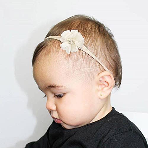 BQUBO Baby Girl Headbands with Bows Nylon Hairbands Handmade Hair Accessories for Newborn Infant Toddlers 10 Pack - Image 5