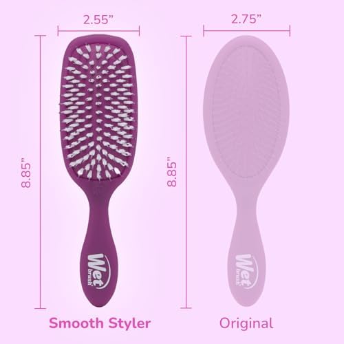 Wet Brush Smooth Styler Hair Brush, Purple Frost, Exclusive Ultra-soft IntelliFlex Bristles, Synthetic Boar Bristles, Shiny And Smooth, For All Hair Types, For Women, Men, Wet And Dry - Image 5