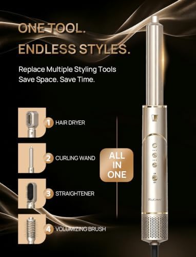 RUCHA 8 in 1 Hot Air Styler, Auto Wrap Curlers - Image 3