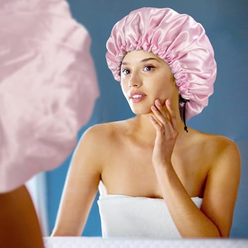 Edoneery Satin Bonnet for Sleeping Women, Double Layer Adjustable Sleep Cap - Image 5