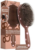 FRAMAR Soft Boar Bristle Hair Brush – Slick Back Brush, Boar Bristle Brush by FRAMAR