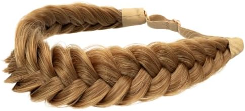 Synthetic Hair Braided Headband Classic Wide Strands Wedding Disorderly Fluffy Braids Wig Band Women Beauty Accessory - Image 3