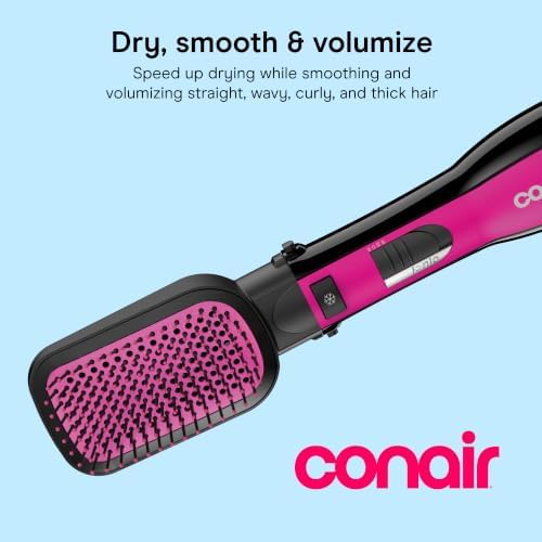 Conair All-in-One Hot Air Brush, Ionic Technology, Mixed Bristles, 1000W - Image 2