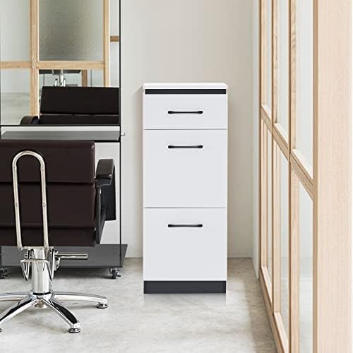 BarberPub Locking Barber Station with Storage Cabinet 2002 (White) - Image 2