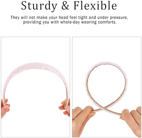 Headbands for Girls, 3Pack Sparkly Glitter Toddler Girls Headbands - Image 6