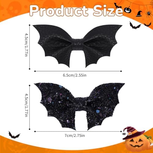 4Pcs Halloween Bat Hair Clips for Girls - Image 3