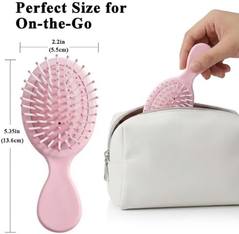 12 Pack Mini Hair Brush Bulk, Travel Hair Brush for All Hair Types - Image 2
