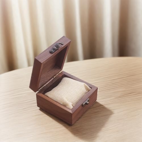 Walnut Wood Box for Crafts, Jewelry Box and watch box Wooden Keepsake Box Gift (Walnut) - Image 7