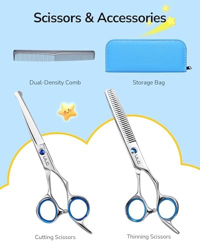 ULG Kids Hair Cutting Scissors, 6.5" Round‑Tip Safety for Toddlers & Adults - Image 4