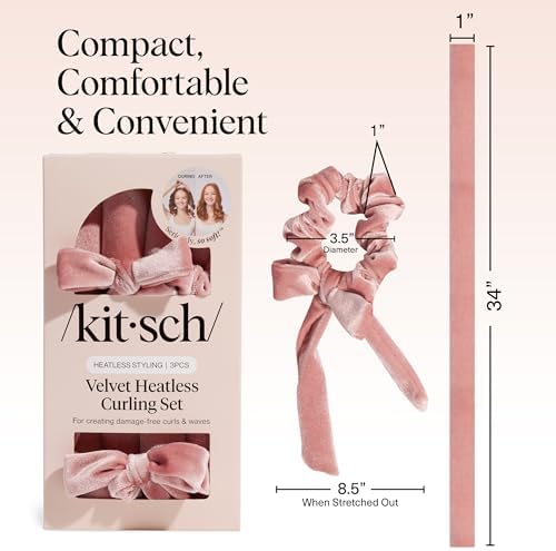Kitsch Velvet Heatless Curls Overnight Set - Terracotta - Image 5