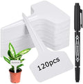 Darfukei Plant Labels 120pcs with Garden Plant Markers Pen of Outdoor Waterproof,T-Type Plant Tags and Permanent Marking Pen, Garden Labels Gardening Gifts for Women Men by Darfukei