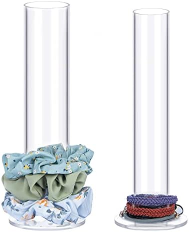 ByKen 2Pcs Acrylic Scrunchie Holder Organizer,Hair Ties Holder for Bathroom by ByKenJewelry