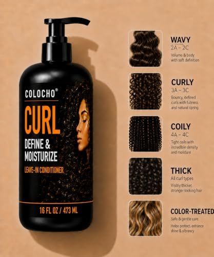 Colocho Leave In Conditioner for Curly Hair, Hydrating Curl Cream, 16 oz - Image 4