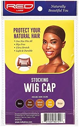 Red by Kiss Stocking Wig Cap 5 PCS (Dark Brown) - Image 3