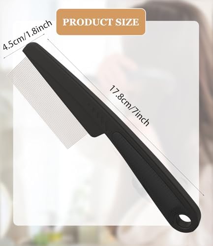 Dandruff Comb Removal 0.5mm Metal Fine Tooth Scalp Detox Hair Care Tool 1PC - Image 6
