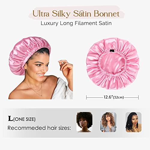 YANIBEST Satin Bonnet for Sleeping Women Men, Adjustable Hair Bonnet - Image 3