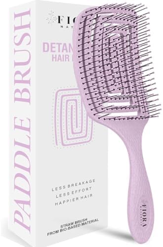 Fiora Naturals Detangler Brush for Wet and Dry Hair, Soft Detangling Brush by FioraNaturals