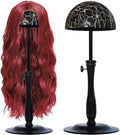 Wig Stand 1PC Iron Base Adjustable 12.6-18.5"Black Non-Slip Wig Holder by WiZiWi