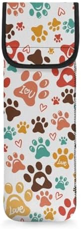 Ohuysud Dog Paws Neoprene Curling Iron Storage Bag Curling Iron Case Heat-Resistant Flat Iron Holder Protector Straightener Holder Mat for Travel Home Daily Use by Unknown