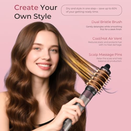 Vincofy 7 in1 Hair Styler Dryer Brush Set,1500W Hair Styler with Travel Bag - Image 7
