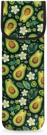 Flashideas Avocado Print Flat Iron Case Curling Iron Organizers and Storage with Pocket Heat Resistant Neoprene Curling Iron Holder Universal Curling Iron Cover Sleeve Hot Tools Travel Bag by Flashideas