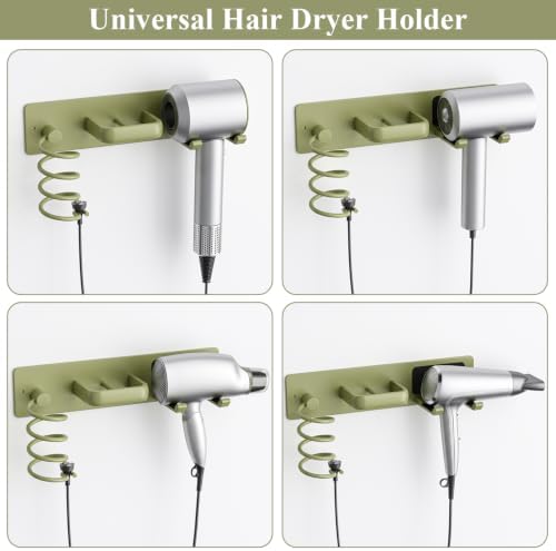 Tindbea Hair Dryer Holder Wall Mount Aluminum Alloy Hot Tools Organizer - Image 4