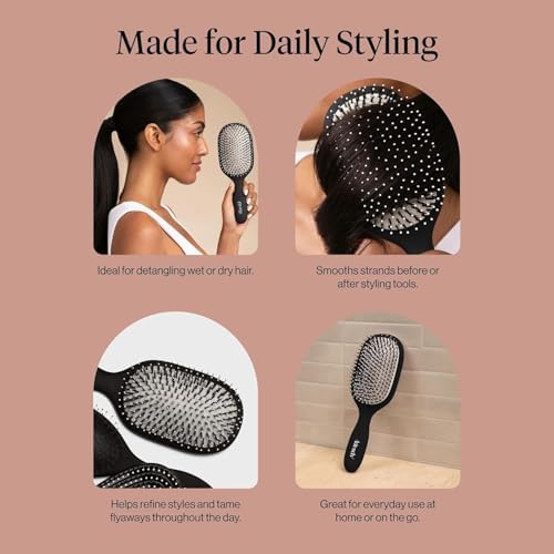 Kitsch Smooth & Polish Hair Brushes For Women and Men - Black - Image 7