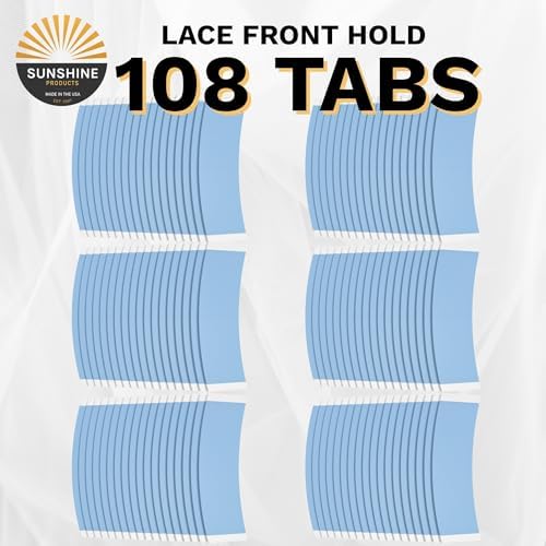 Sunshine Tape Blue Liner Lace Front Hold Wig Tape, Back Curve (108 pcs) - Image 3