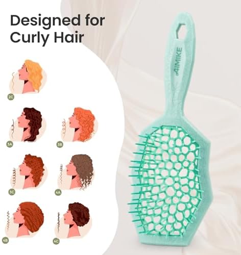 AIMIKE Glacier Detangler Brush for Curly Hair, Wet & Dry Hair Brush - Image 4