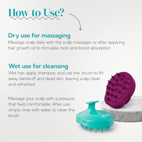 HEETA 2-Pack Large Scalp Massager Scrubber Shampoo Brush for Hair Growth - Image 5