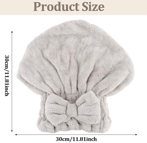 2PCS Microfiber Hair Drying Caps Hair Towel Cap - Image 2