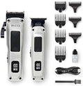 Red by Kiss Cordless Clipper & Trimmer Combo Set for Hair & Beard Grooming, Professional Fade Clipper with Precision T-Blade Trimmer, Rechargeable Haircut Kit for Home & Barber Use (Ivory) by REDbyKISS