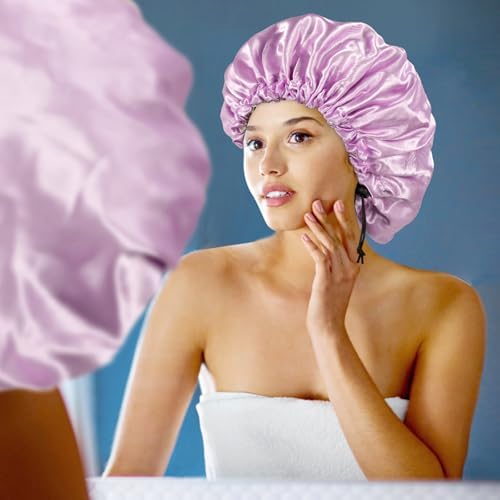 Edoneery Satin Bonnet for Sleeping Women, Double Layer Adjustable Sleep Cap - Image 5