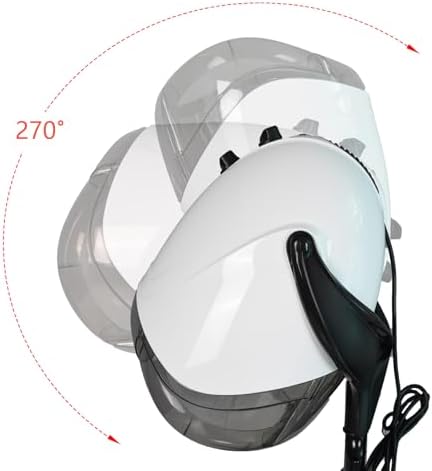 1000W Professional Hooded Hair Dryer,Standing Blow Hair Dryer with Cap and Wheels,Temperature and time are Adjustable,Suitable for Salon and Home(White-Stainless Steel Column) - Image 7