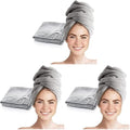 SUTERA Silverthread Hair Wrap | Soft, Lightweight, & Quick-Drying | Helps Control Frizz & Maintain Freshness Overnight | Breathable, Moisture-Wicking Fabric for Healthy Shine (Pack of 3) by Sutera