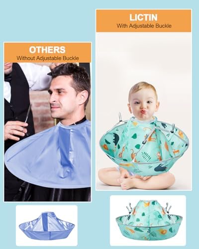 Lictin Haircut Capes Umbrella for Kids - Hair Cutting Haircut Cape Kids Waterproof Foldable Adjustment - Image 6