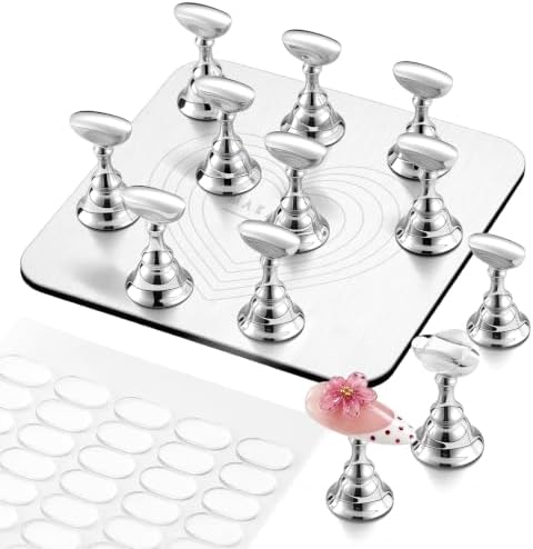 Makartt Strong Magnetic Nail Stand: Press-On Nail Holder with Metal Base by Makartt