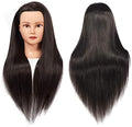 Mannequin Head 26-28" Synthetic Fiber Hair for Hairdresser Black by Headwinn