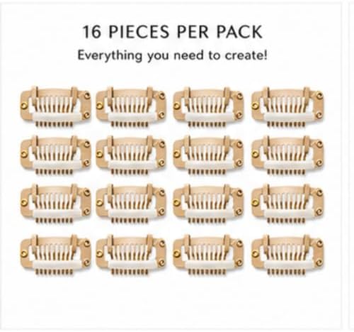 Snap On Wig Clips 16 pieces Blonde - Image 7