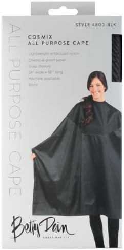 Betty Dain Signature Cosmix Coloring & Styling Cape, 54" x 60", Black by BettyDain