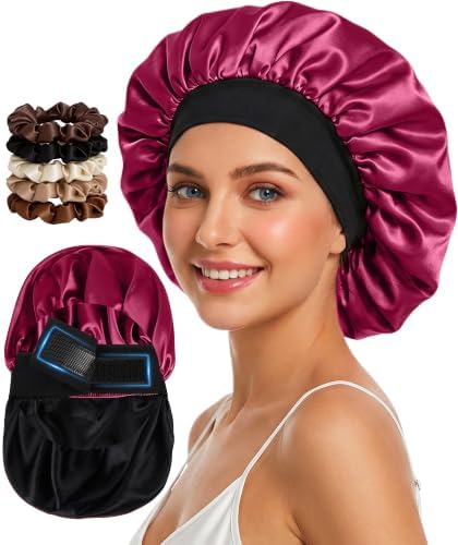 Babalet Double Layer Satin Bonnet for Sleeping Women Men Sleep Cap by Babalet