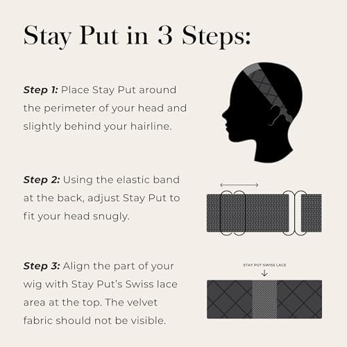 Jon Renau Stay Put Wig Grip Band, Non-Slip Velvet Wig Grip for Lace Front Wigs, Adjustable (Blonde, Petite) - Image 5